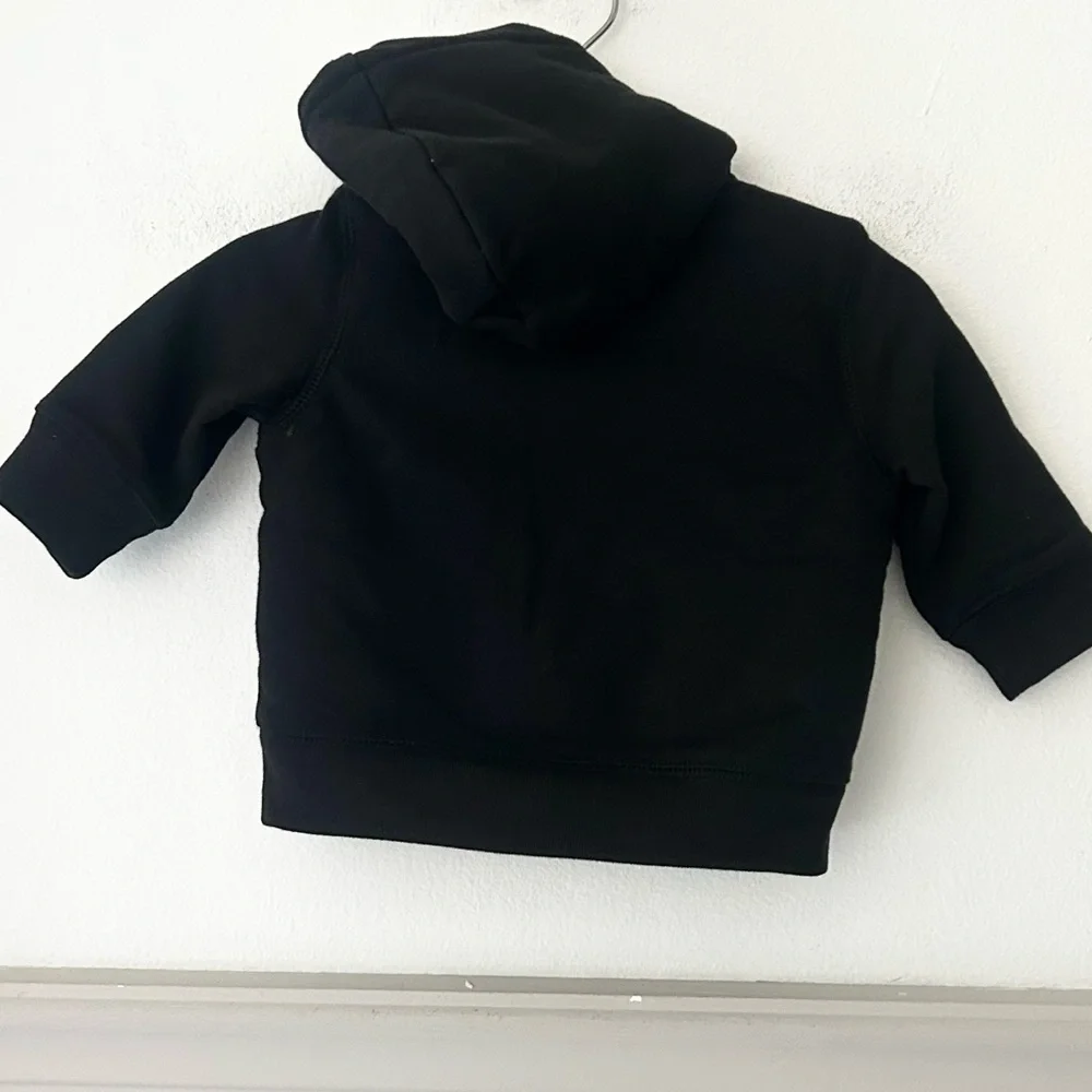 Gap Baby 3–6 Months Black VintageSoft Arch Logo Zip Hoodie Cozy Sweatshirt